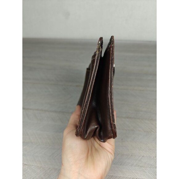 Pouchee Brown Leather Purse Organizer Handbag Wallet Insert Make Up Bag - Picture 5 of 7